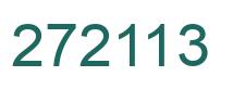 Number 272113 green image