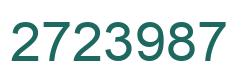 Number 2723987 green image