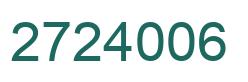 Número 2724006 imagen verde