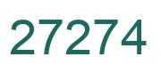 Number 27274 green image