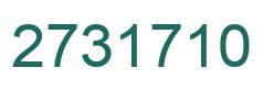 Number 2731710 green image