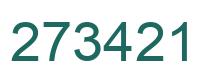 Number 273421 green image