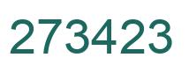 Number 273423 green image