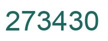 Number 273430 green image