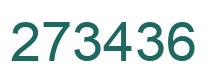 Number 273436 green image