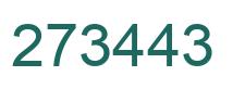 Number 273443 green image