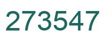 Number 273547 green image