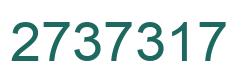 Number 2737317 green image