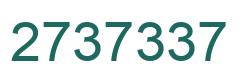 Number 2737337 green image