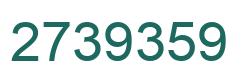 Number 2739359 green image