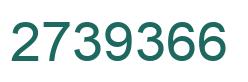Number 2739366 green image