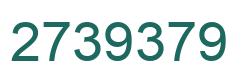 Number 2739379 green image