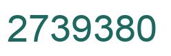 Number 2739380 green image