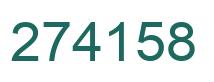 Number 274158 green image