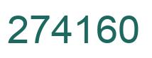 Number 274160 green image