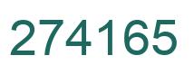 Number 274165 green image
