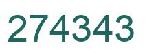 Number 274343 green image