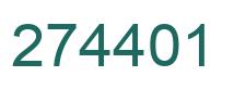 Number 274401 green image