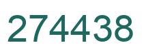 Number 274438 green image