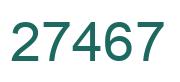Number 27467 green image