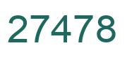 Number 27478 green image