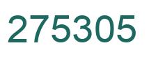 Number 275305 green image