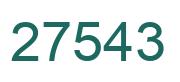 Number 27543 green image