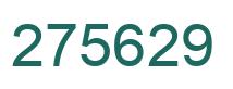 Number 275629 green image