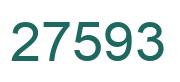 Number 27593 green image