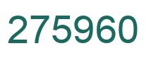 Number 275960 green image