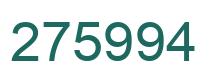 Number 275994 green image