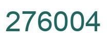 Number 276004 green image