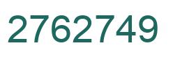 Number 2762749 green image