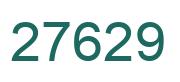 Number 27629 green image