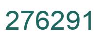 Number 276291 green image