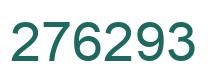 Número 276293 imagen verde