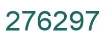 Number 276297 green image