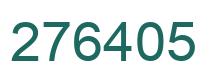 Number 276405 green image