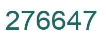 Number 276647 green image