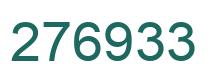 Number 276933 green image