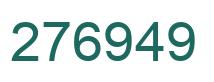 Number 276949 green image