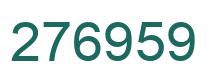 Number 276959 green image