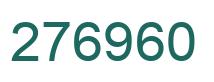 Número 276960 imagen verde