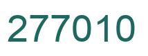 Number 277010 green image