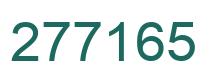 Number 277165 green image