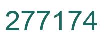 Number 277174 green image