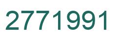Number 2771991 green image