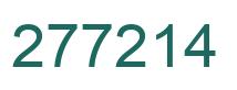 Number 277214 green image