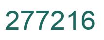 Number 277216 green image