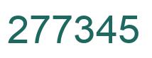 Number 277345 green image